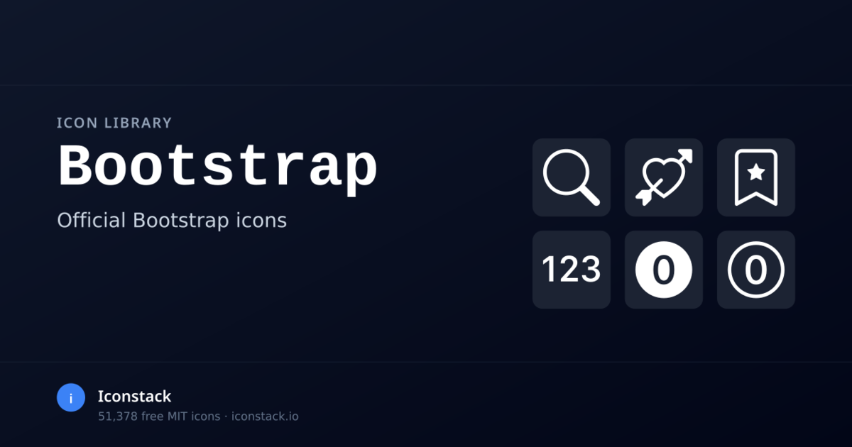 Bootstrap Icons - 2078 mixed icons | Iconstack