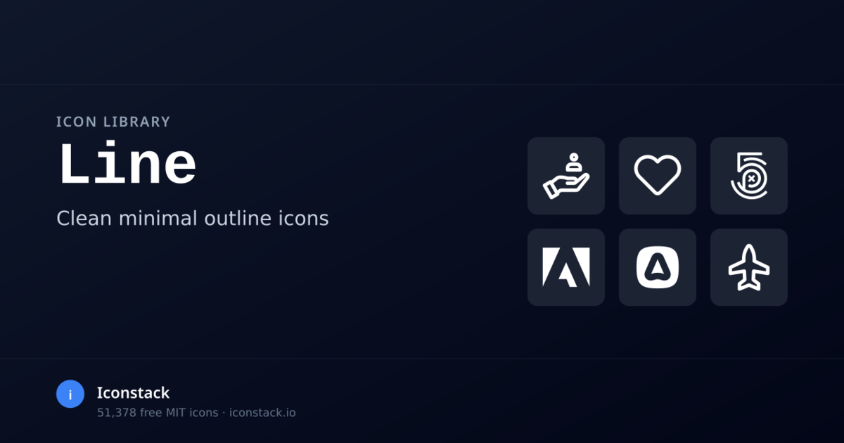 Line Icons - 606 outline icons | Iconstack